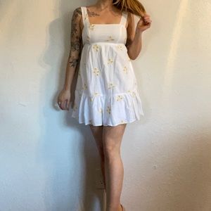 Altar’d State Floral Linen Low Back Dress